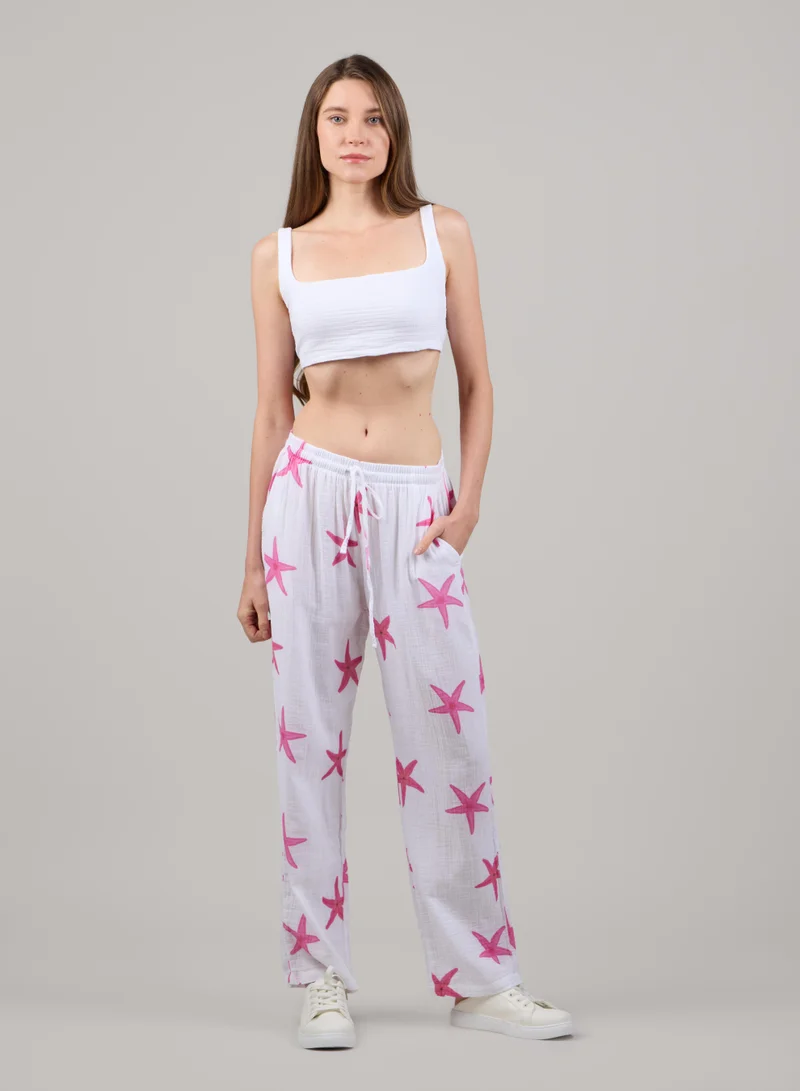 جاست نيتشر بنطلون قطني ناعم بقصة مستقيمة